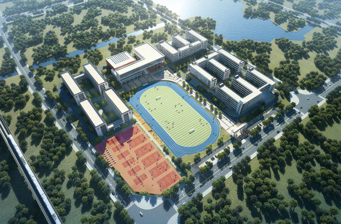 新建區(qū)職業(yè)技術(shù)學校新校區(qū)建設(shè)項目首棟主體結(jié)構(gòu)順利封頂