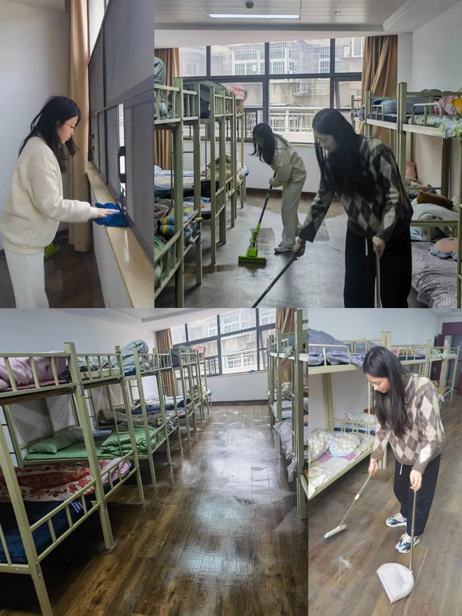 機關團支部組織志愿者開展“扮靚新宿舍，溫情暖人心”集中清掃活動